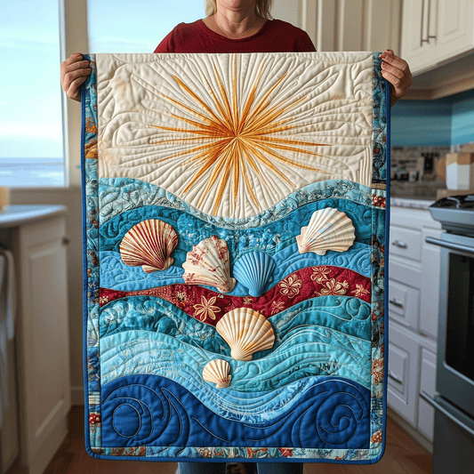 Ocean Shell Quilted Table Runner NCU0TH2643