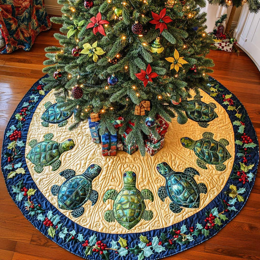 Ocean Spirit Christmas Quilted Tree Skirt NCU0NT1949