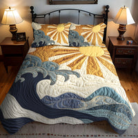 Ocean Sunrise 3-Piece Quilted Bedding Set NCU0VL775