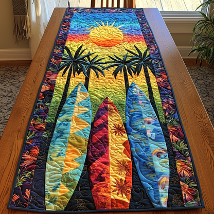 Ocean Surfboard Quilted Table Runner NCU0DK7773