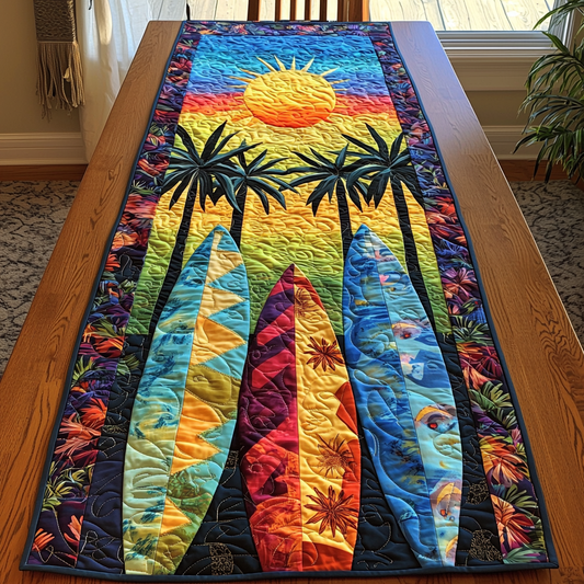 Ocean Surfboard Quilted Table Runner NCU0DK7773