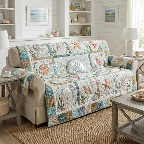 Ocean Treasures Quilted Sofa Cover NCU0PT11793