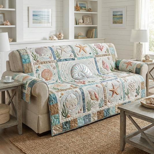 Ocean Treasures Quilted Sofa Cover NCU0PT11793