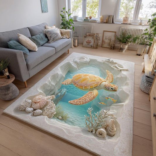 Ocean Turtle Area Rug NCU0DV9484