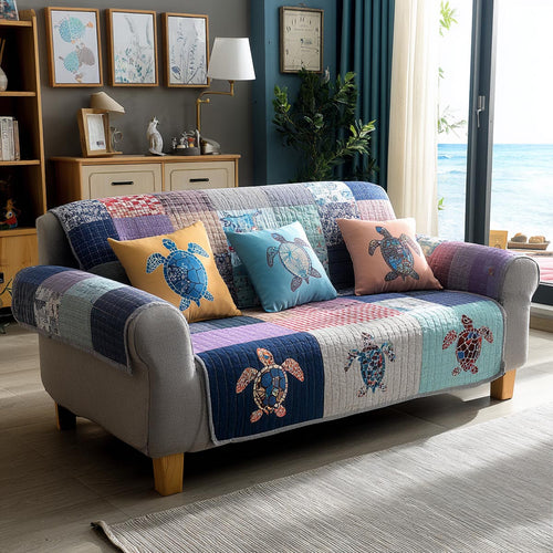 Ocean Turtle Quilted Sofa Cover NCU0DV9243