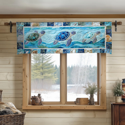 Ocean Turtles Glide Quilted Valance NCU0NT4501