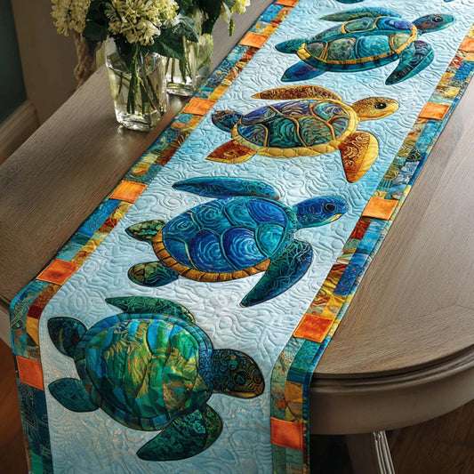 Ocean Turtles Quilted Table Runner NCU0NT10179