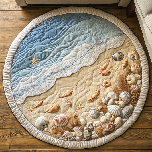 Ocean View Quilted Round Mat NCU0DK7256