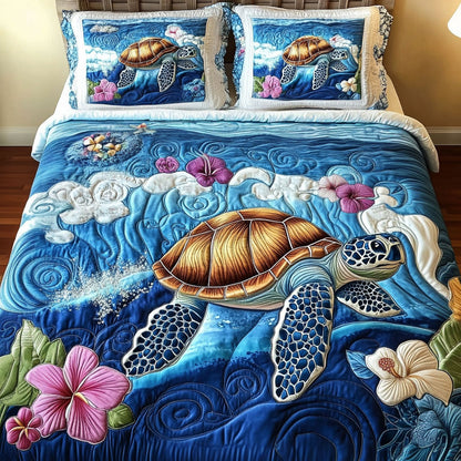 Ocean Voyage 3-Piece Quilted Bedding Set NCU0NT3971