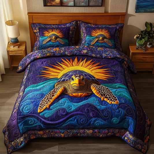 Ocean Voyager 3-Piece Quilted Bedding Set NCU0DK5139