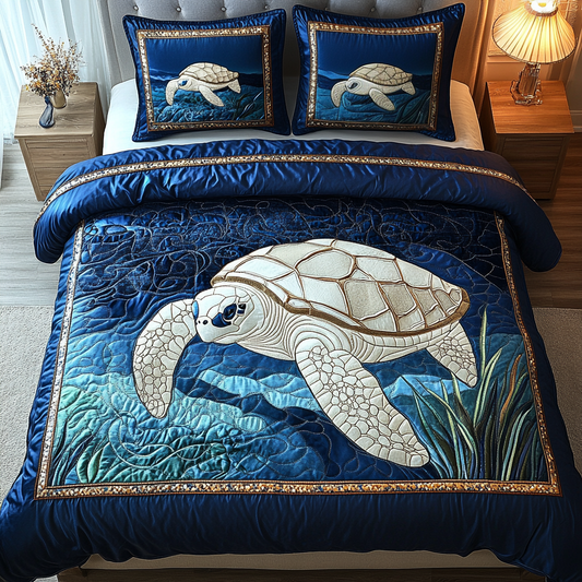 Ocean Voyager 3-Piece Quilted Bedding Set NCU0DK5166