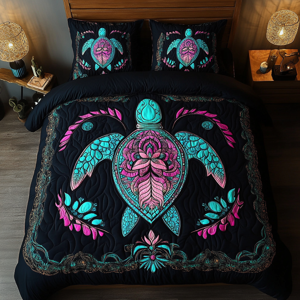 Ocean Voyager 3-Piece Quilted Bedding Set NCU0DK5306