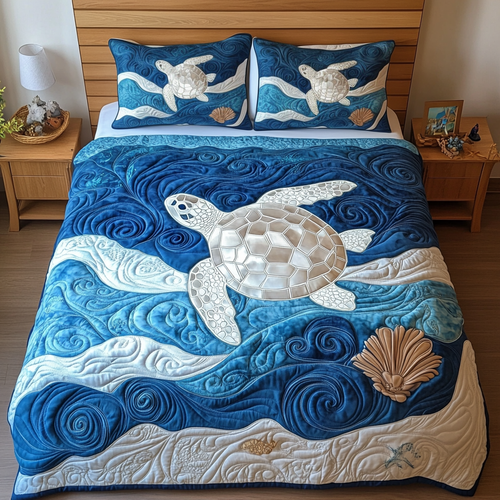 Ocean Wanderer 3-Piece Quilted Bedding Set NCU0DK2062