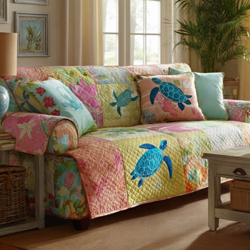 Ocean Wanderer Quilted Sofa Cover NCU0DV9250