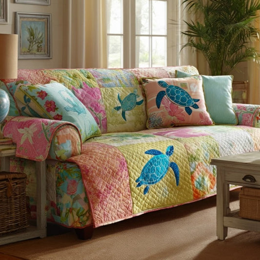 Ocean Wanderer Quilted Sofa Cover NCU0DV9250