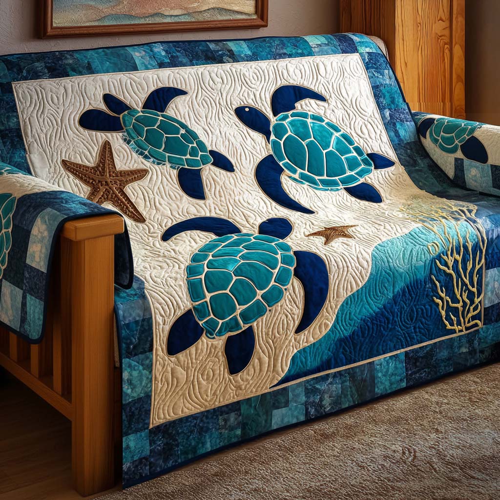 Ocean Wanderer Quilted Sofa Cover NCU0NT11691