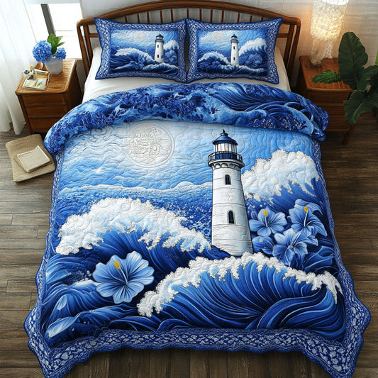 Ocean Watch 3-Piece Quilted Bedding Set NCU0NT7248