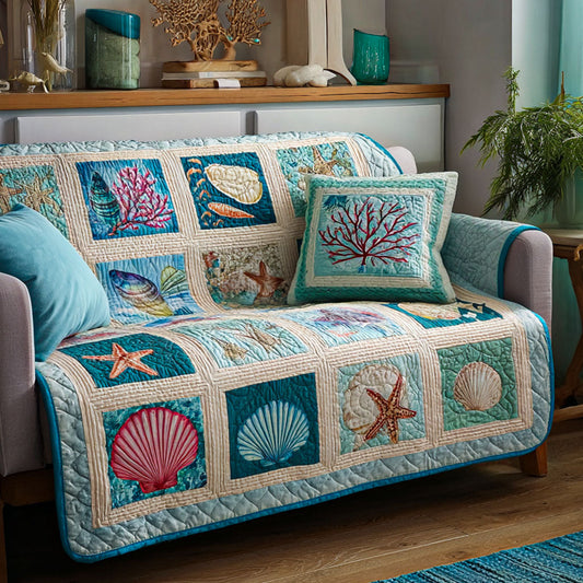 Ocean Whisper Quilted Sofa Cover NCU0NT11796
