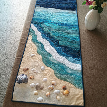 Ocean Whisper Quilted Table Runner NCU0NT5132