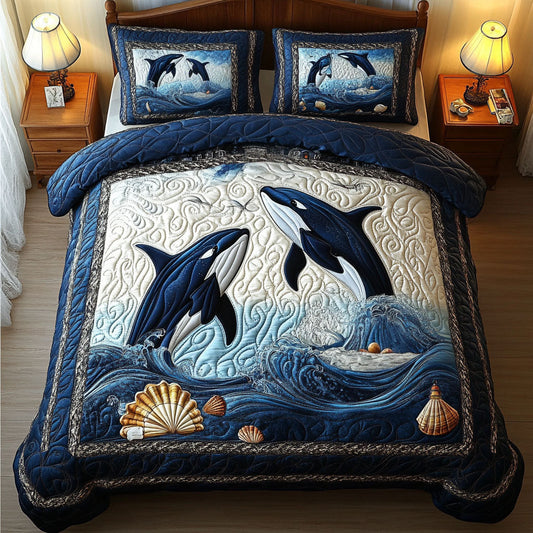 Ocean Whisperers 3-Piece Quilted Bedding Set NCU0NT6988