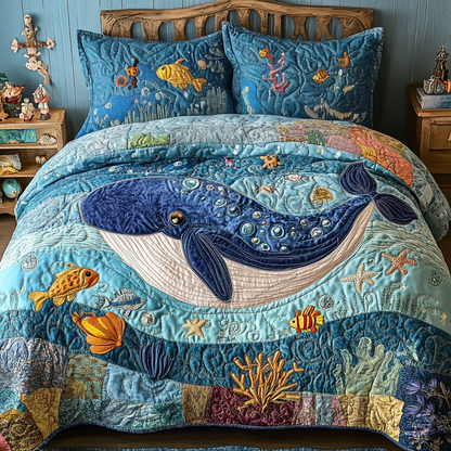 Ocean Whispers 3-Piece Quilted Bedding Set NCU0VH5905