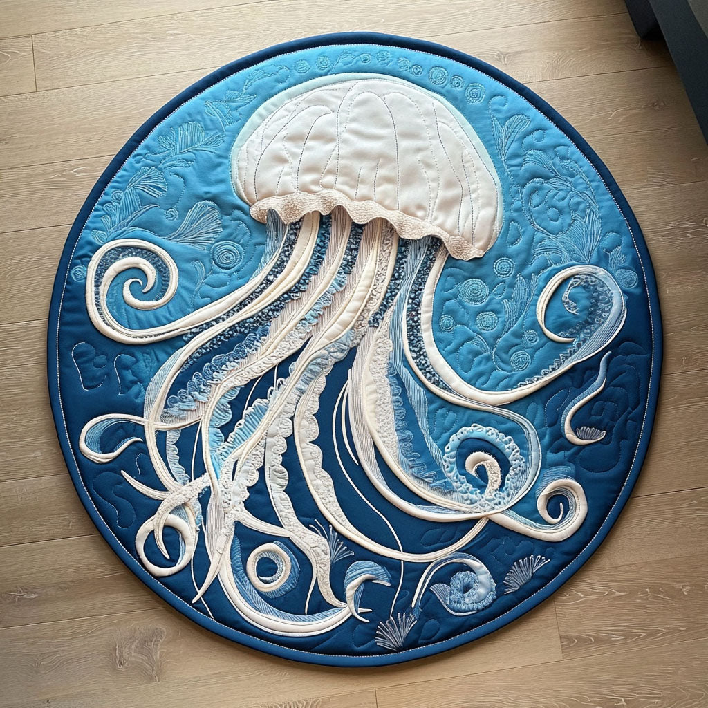 Ocean Whispers Quilted Round Mat NCU0NT4841
