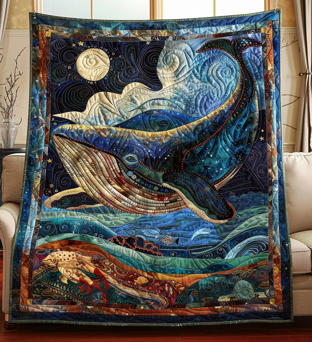 Ocean's Grace Quilted Blanket NCU0PT205