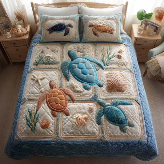 Ocean's Embrace 3-Piece Quilted Bedding Set NCU0TD003