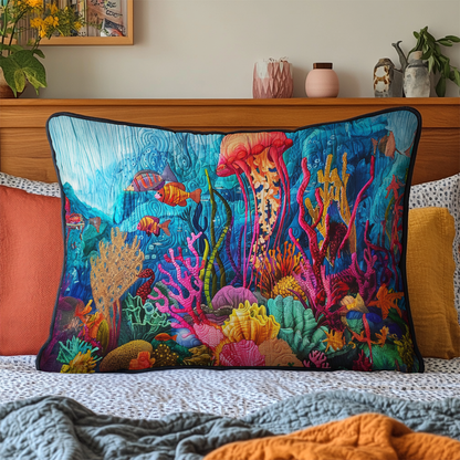 Ocean's Embrace Quilted Bedding Pillow Case NCU0DK4662