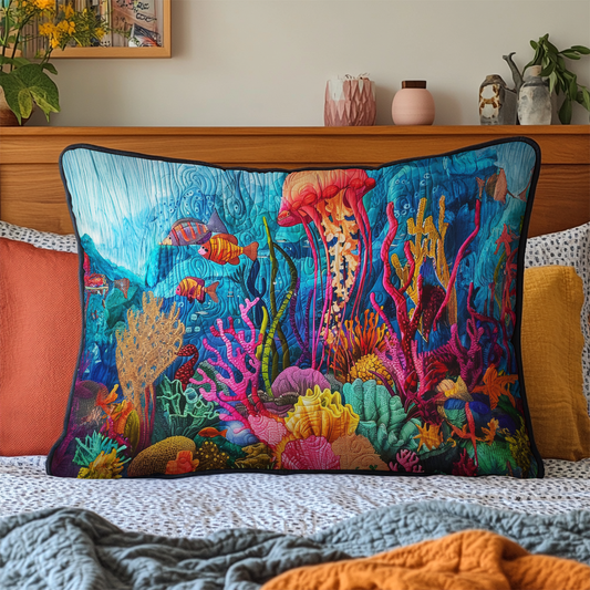 Ocean's Embrace Quilted Bedding Pillow Case NCU0DK4662