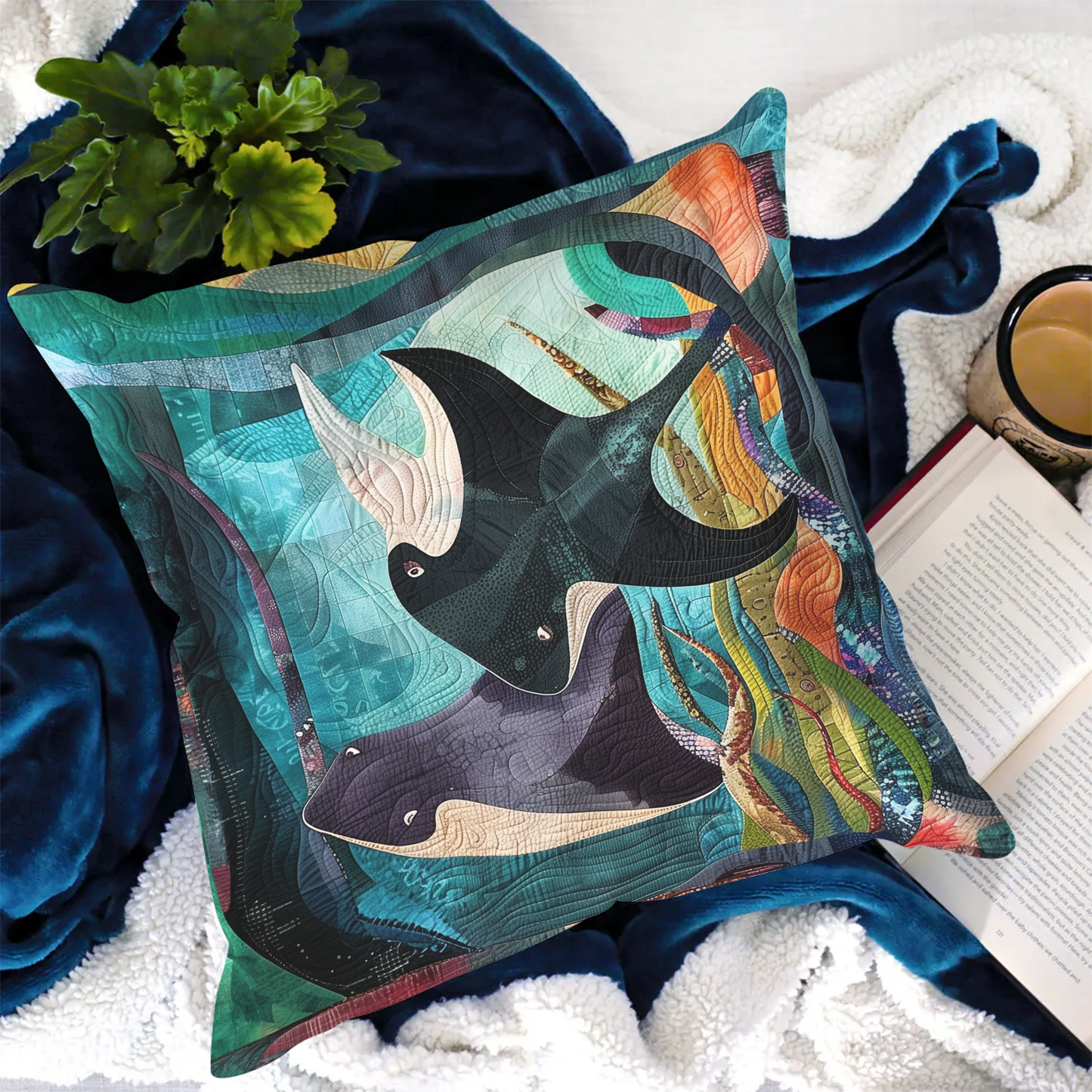 Oceanic Dreams Quilted Pillow Case NCU0DK295