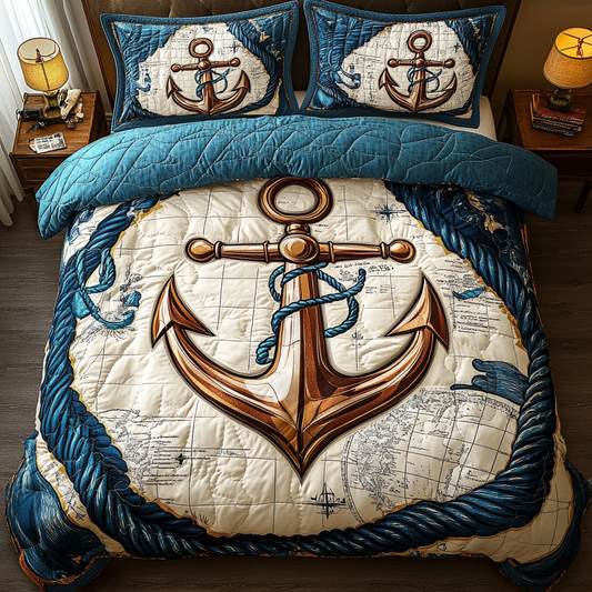 Oceanic Bliss 3-Piece Quilted Bedding Set NCU0VL881
