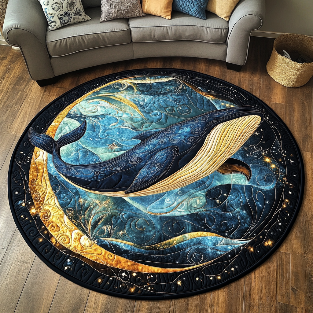 Oceanic Dream Quilted Round Mat NCU0VH4210