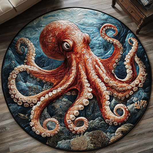 Oceanic Embrace Quilted Round Mat NCU0DV3844