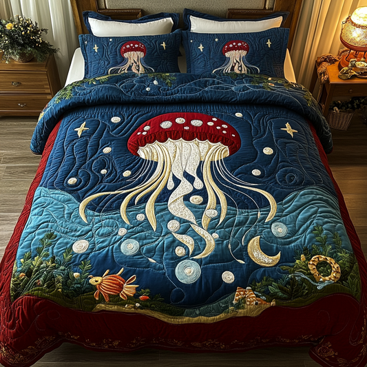 Oceanic Harmony 3-Piece Quilted Bedding Set NCU0DK2383