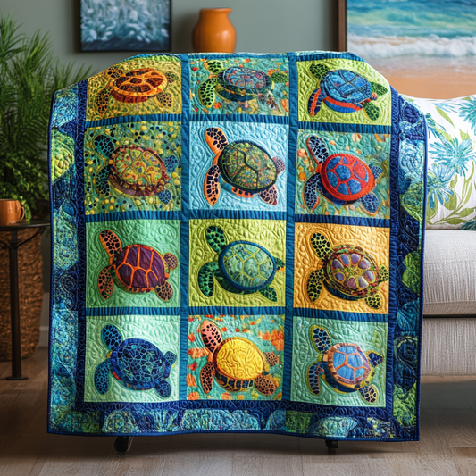 Oceanic Harmony Quilted Blanket NCU0VH3122