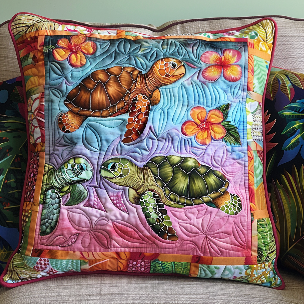 Oceanic Oasis Quilted Pillow Case NCU0TL493