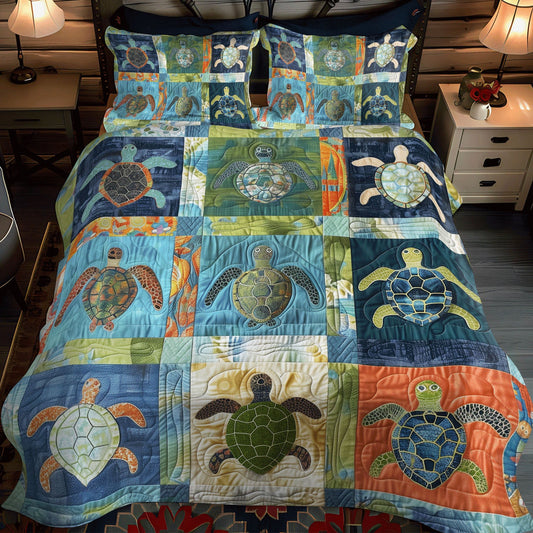Oceanic Peace 3-Piece Quilted Bedding Set NCU0TL770