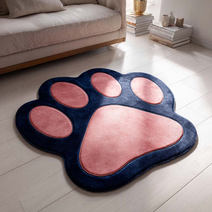 Oceanic Rose Paw Custom Shape Area Rug NCU0HH1961
