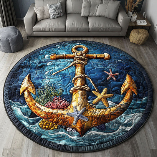 Oceanic Serenity Quilted Round Mat NCU0PT5819
