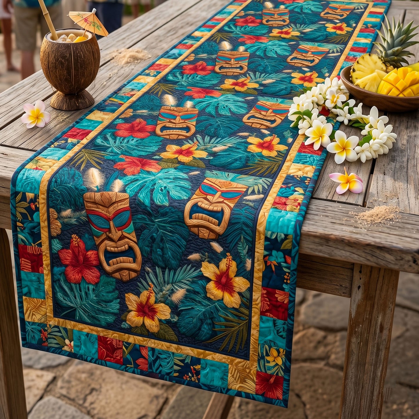 Oceanic Soul Quilted Table Runner NCU0NT12797