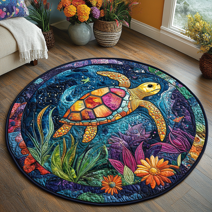 Oceanic Wanderer Quilted Round Mat NCU0DK1143