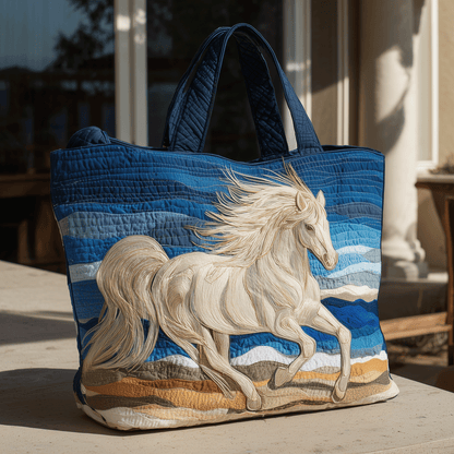Oceanmane Horse Quilted Tote Bag NCU0TH2867