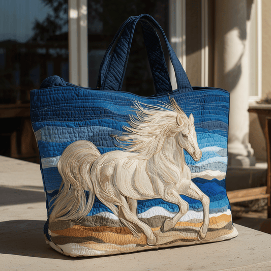 Oceanmane Horse Quilted Tote Bag NCU0TH2867