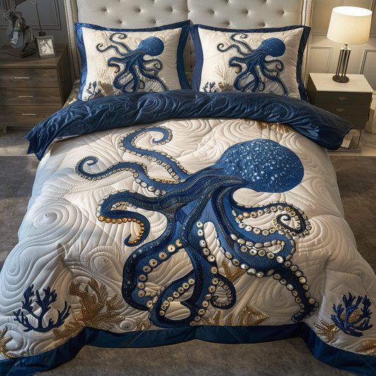 Octopus Dreams Quilted Bedding Set NCU0DV5169