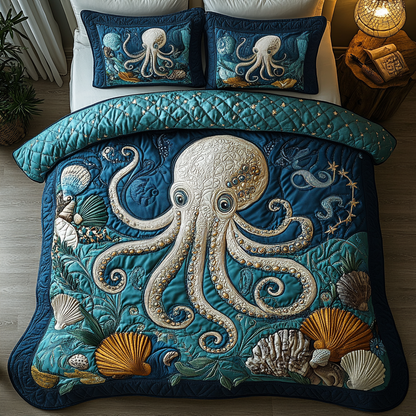 Octopus Secret Quilted Bedding Set NCU0DV5170