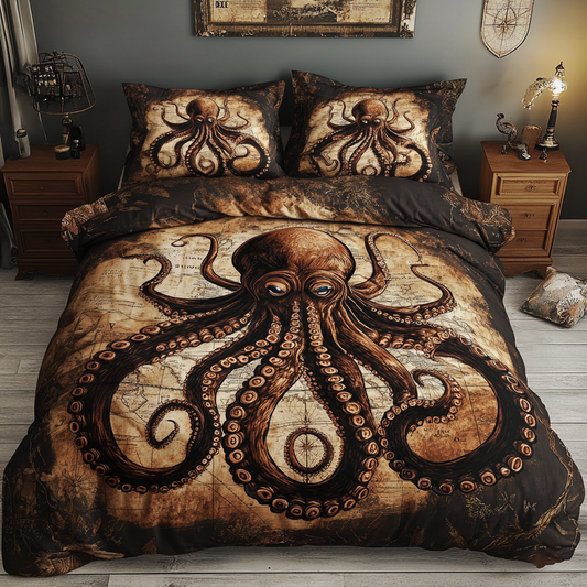 Octopus Paradise 3-Piece Quilted Bedding Set NCU0DK6247
