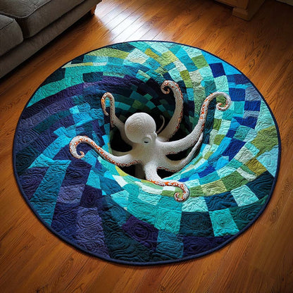 Ocean Quilted Round Mat NCU0VT257