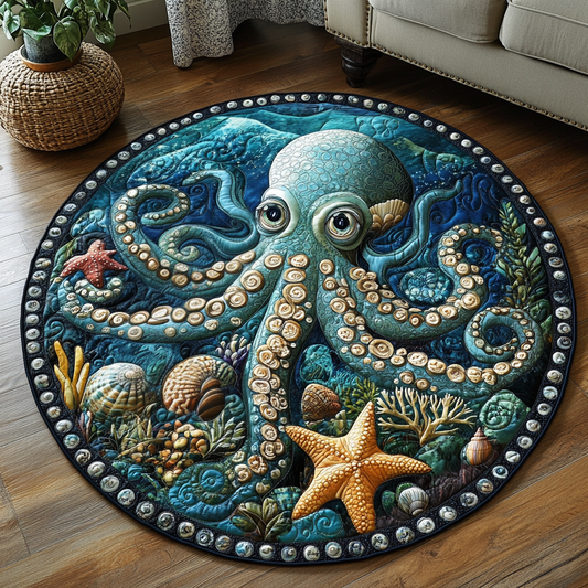 Octopus Wonder Quilted Round Mat NCU0DV5244