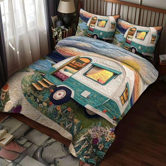 Off the Beaten Path 3-Piece Quilted Bedding Set NCU0PT6084